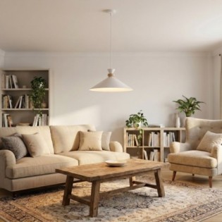 Lampe de plafond Erebo M Blanc