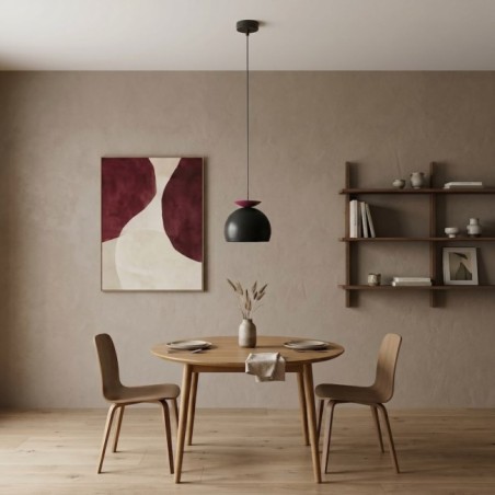 Lampe de plafond Pindo Noir+Grenat