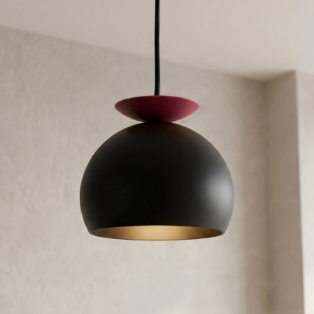 Lampe de plafond Pindo Noir+Grenat