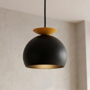 Lampe de plafond Pindo Noir+Orange