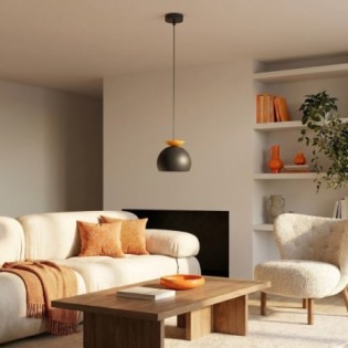 Lampe de plafond Pindo Noir+Orange