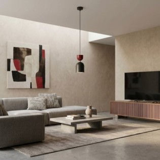 Lampe de plafond Zeta Grenat