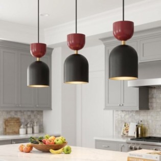 Lampe de plafond Zeta Grenat (3 lumières)