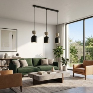 Lampe de plafond Zeta Moka (3 lumières)