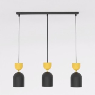 Lampe de plafond Zeta Orange (3 lumières)