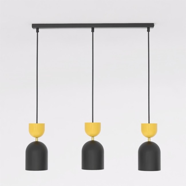 Lampe de plafond Zeta Orange (3 lumières)