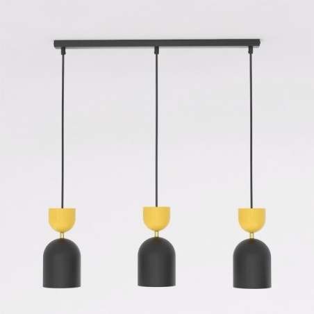 Lampe de plafond Zeta Orange (3 lumières)