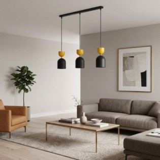Lampe de plafond Zeta Orange (3 lumières)