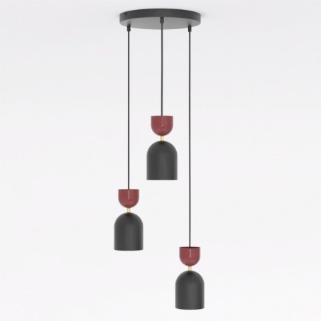Lampe de plafond Zeta II Grenat (3 lumières)