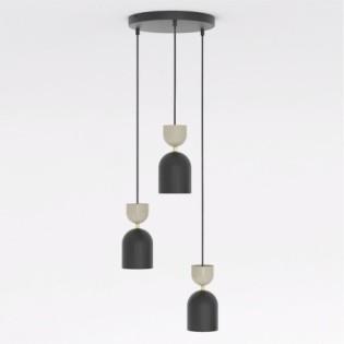 Lampe de plafond Zeta II Moka (3 lumières)