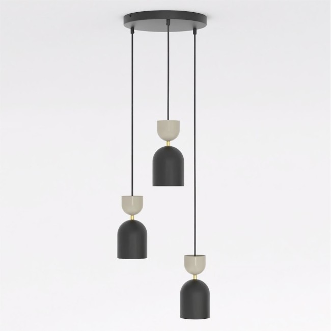 Lampe de plafond Zeta II Moka (3 lumières)