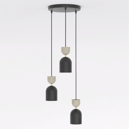 Lampe de plafond Zeta II Moka (3 lumières)