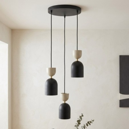 Lampe de plafond Zeta II Moka (3 lumières)