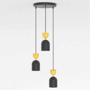 Lampe de plafond Zeta II Orange (3 lumières)