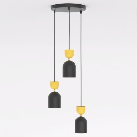 Lampe de plafond Zeta II Orange (3 lumières)
