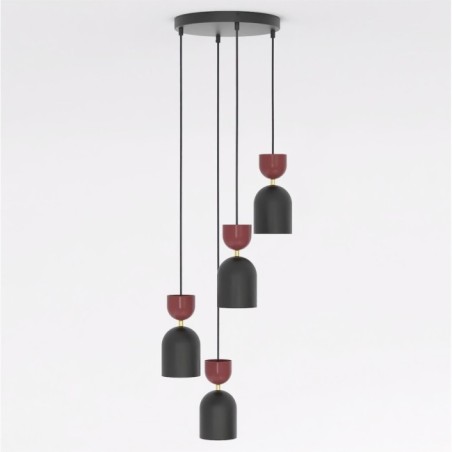 Lampe de plafond Zeta II Grenat (4 lumières)
