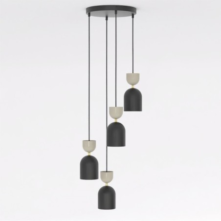 Lampe de plafond Zeta II Moka (4 lumières)