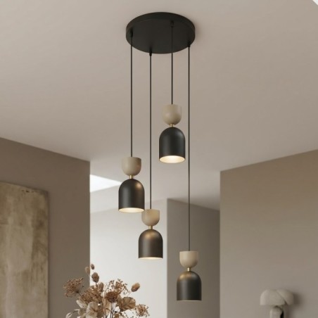Lampe de plafond Zeta II Moka (4 lumières)