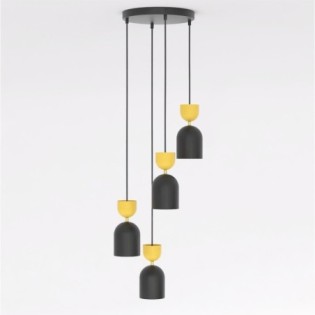 Lampe de plafond Zeta II Orange (4 lumières)