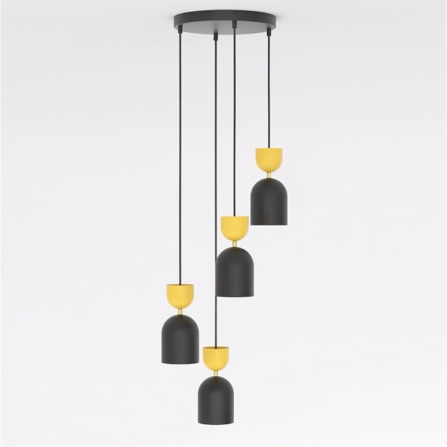 Lampe de plafond Zeta II Orange (4 lumières)
