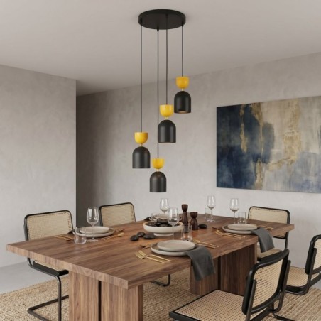 Lampe de plafond Zeta II Orange (4 lumières)