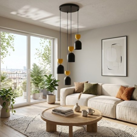 Lampe de plafond Zeta II Orange (4 lumières)