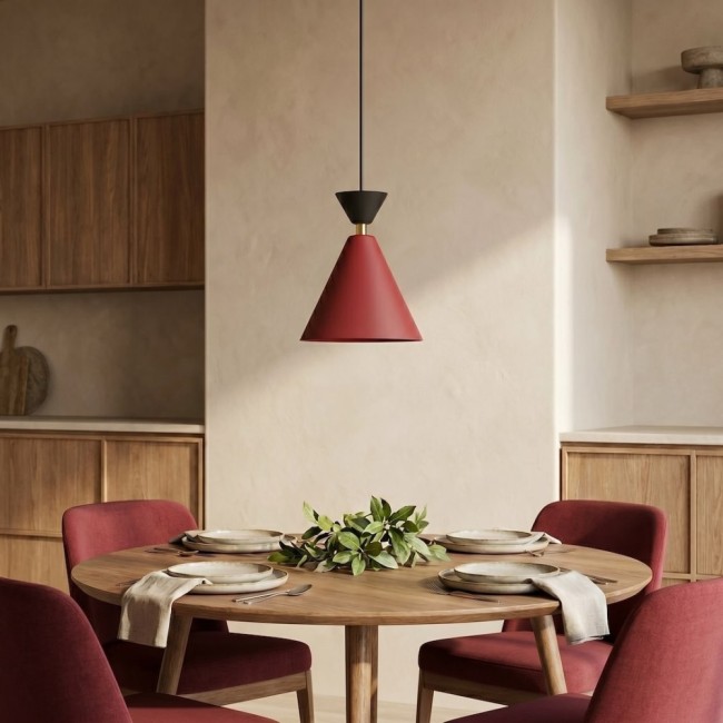 Lampe de plafond Verusa Grenat