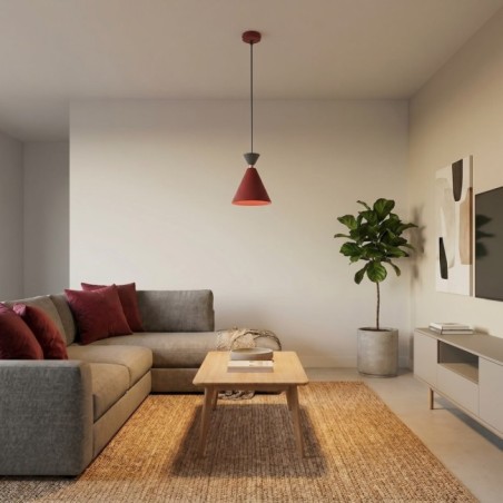 Lampe de plafond Verusa Grenat