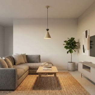 Lampe de plafond Verusa Beige
