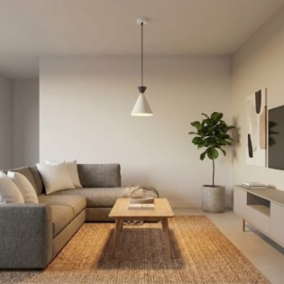 Lampe de plafond Verusa Blanc