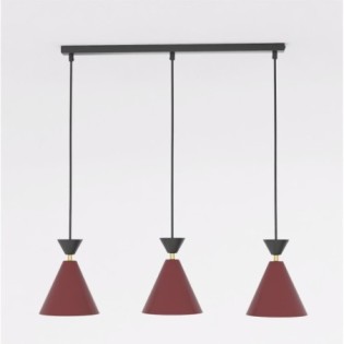 Lampe de plafond Verusa Grenat (3 lumières)