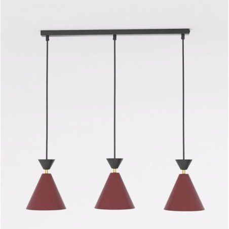Lampe de plafond Verusa Grenat (3 lumières)