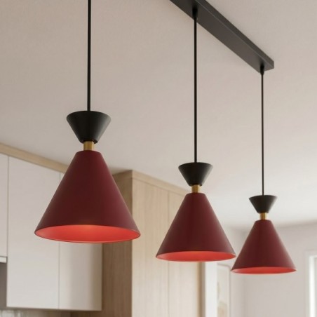 Lampe de plafond Verusa Grenat (3 lumières)
