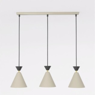 Lampe de plafond Verusa Beige (3 lumières)