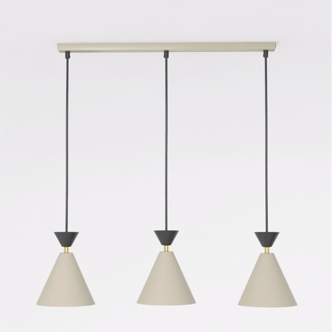 Lampe de plafond Verusa Beige (3 lumières)
