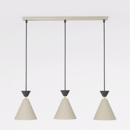 Lampe de plafond Verusa Beige (3 lumières)