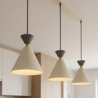 Lampe de plafond Verusa Beige (3 lumières)