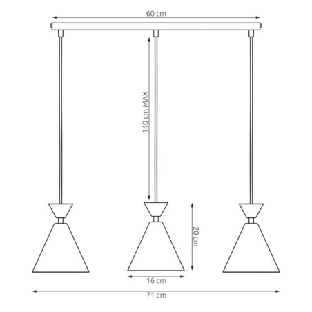 Lampe de plafond Verusa Beige (3 lumières)