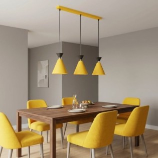 Lampe de plafond Verusa Orange (3 lumières)