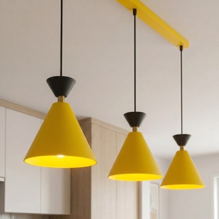 Lampe de plafond Verusa Orange (3 lumières)