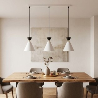 Lampe de plafond Verusa Blanc (3 lumières)