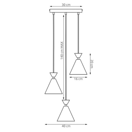 Lampe de plafond Verusa II Beige (3 lumières)