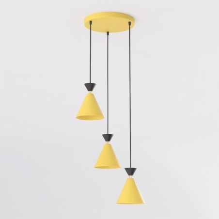 Lampe de plafond Verusa II Orange (3 lumières)