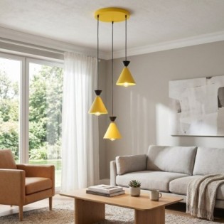 Lampe de plafond Verusa II Orange (3 lumières)