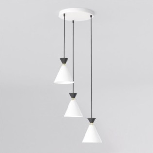 Lampe de plafond Verusa II Blanc (3 lumières)