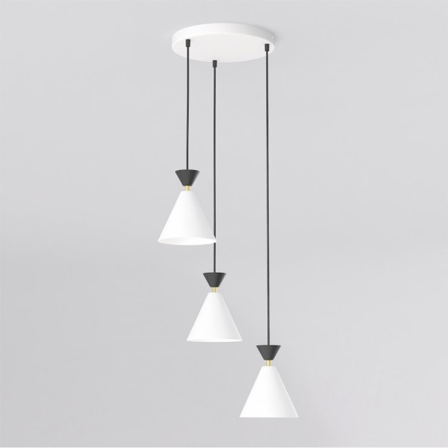 Lampe de plafond Verusa II Blanc (3 lumières)