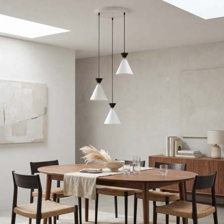 Lampe de plafond Verusa II Blanc (3 lumières)