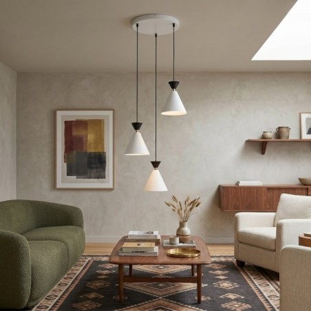 Lampe de plafond Verusa II Blanc (3 lumières)
