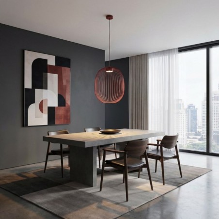 Lampe de plafond Praca Grenat