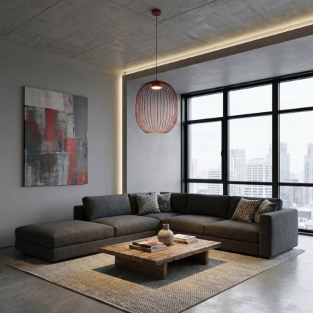 Lampe de plafond Praca Grenat